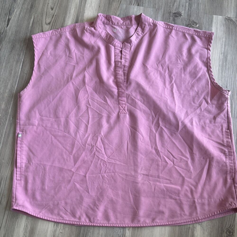 FIGS Technical Collection Rafaela Oversized Pink Medical Scrubs Top Size XXL